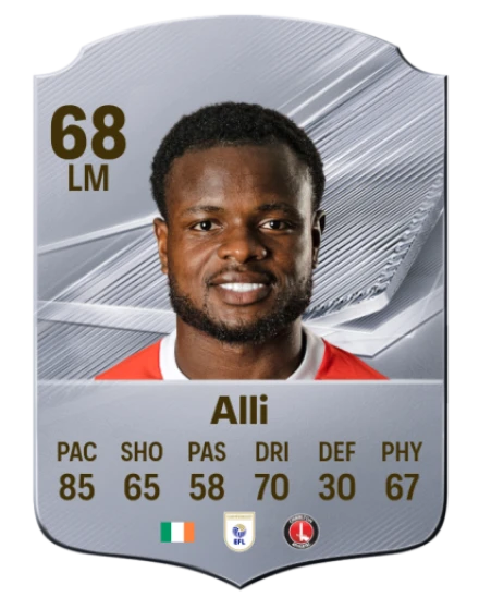 Alli 68 Silver LM FC 27 card