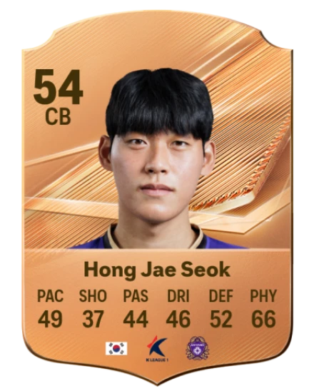 Hong Jae Seok 54 Bronze CB FC 27 card