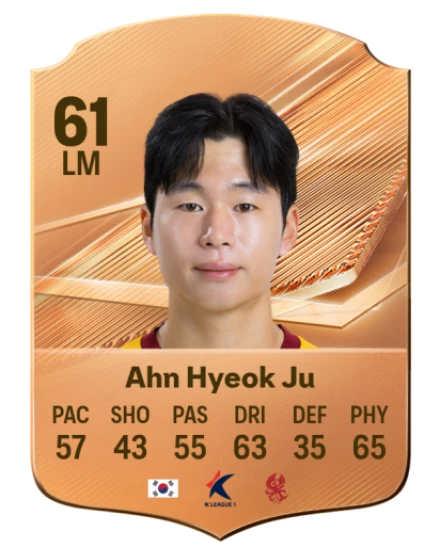 Ahn Hyeok Ju 61 Bronze LM FC 27 card