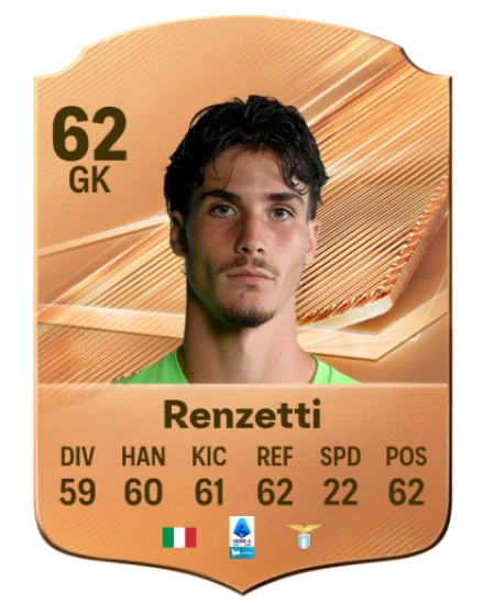 Renzetti 62 Bronze GK FC 27 card
