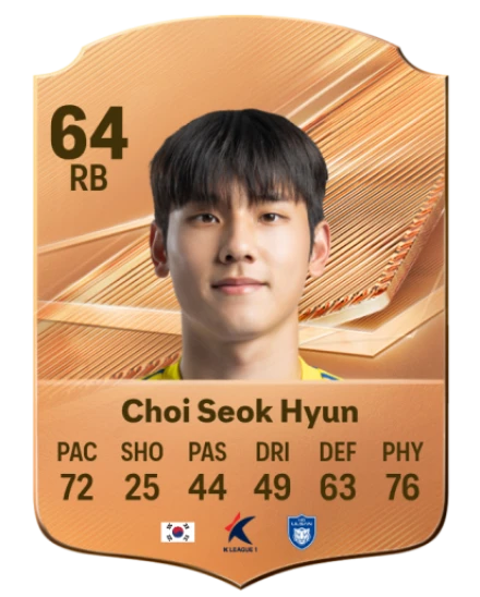 Choi Seok Hyun 64 Bronze RB FC 27 card