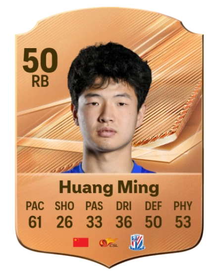 Huang Ming 50 Bronze RB FC 27 card