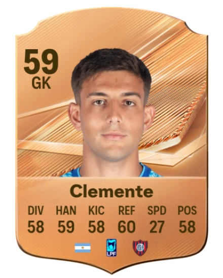 Clemente 59 Bronze GK FC 27 card