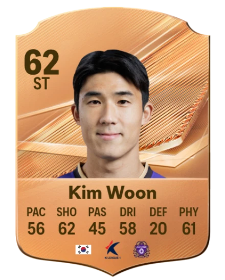 Kim Woon 62 Bronze ST FC 27 card
