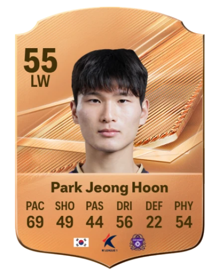 Park Jeong Hoon 55 Bronze LW FC 27 card