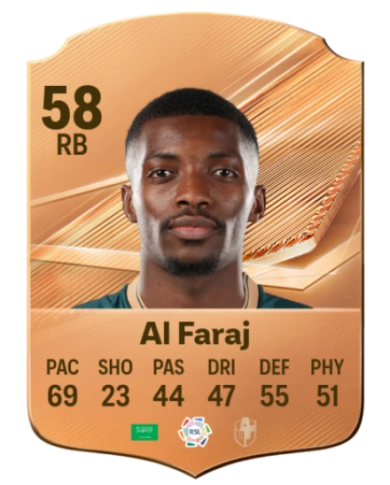 Al Faraj 58 Bronze RB FC 27 card
