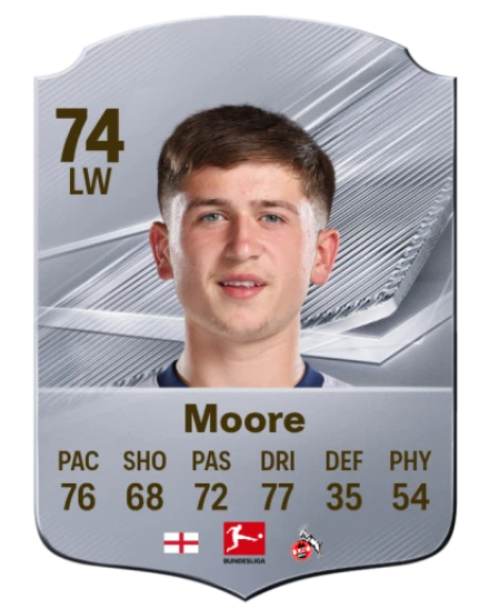Moore 74 Silver LW FC 27 card