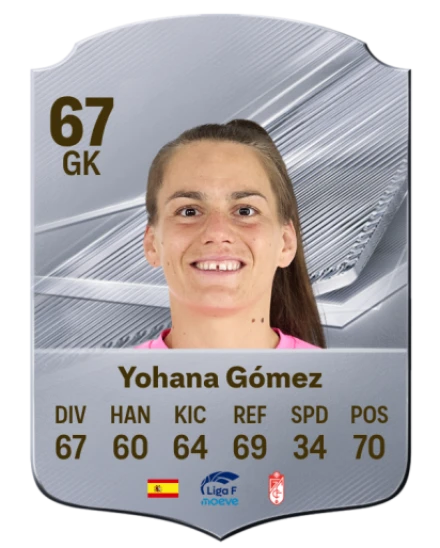 Yohana Gómez 67 Silver GK FC 27 card