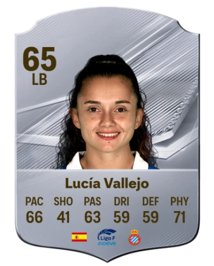 Lucía Vallejo 65 Silver LB FC 27 card