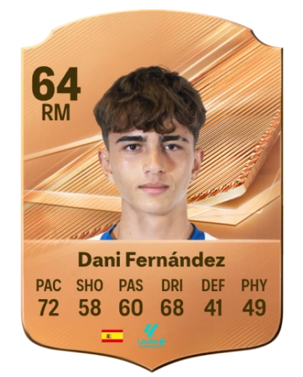 Dani Fernández 64 Bronze RM FC 27 card