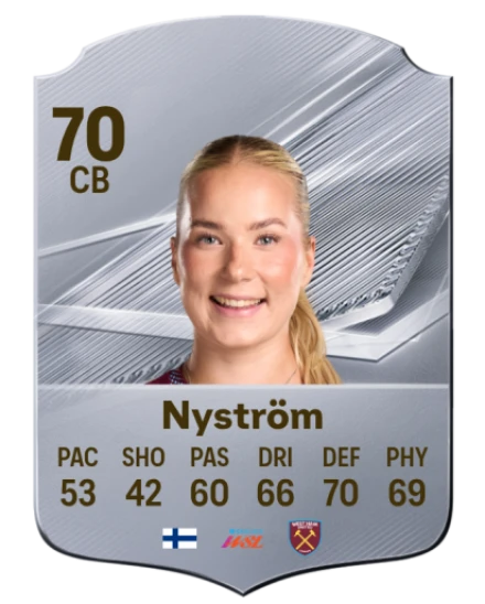 Nyström 70 Silver CB FC 27 card