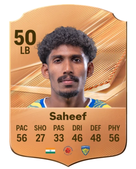 Saheef 50 Bronze LB FC 27 card