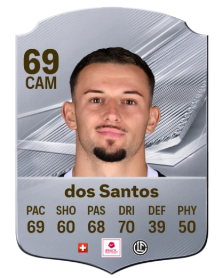 dos Santos 69 Silver CAM FC 27 card