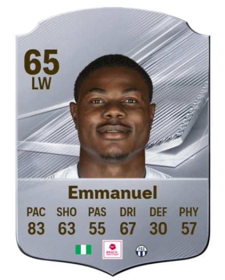 Emmanuel 65 Common LW FC 26 card