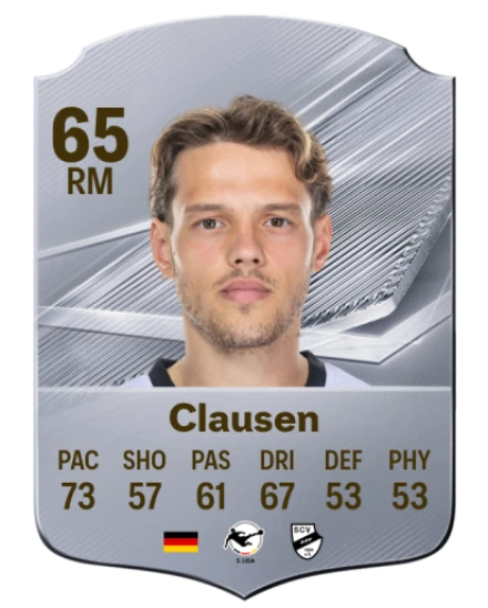 Clausen 65 Common RM FC 26 card