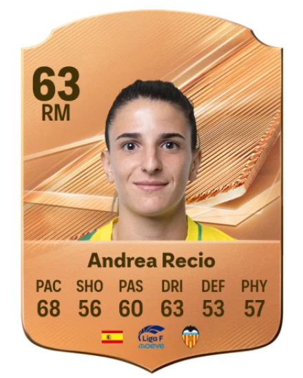 Andrea Recio 63 Bronze RM FC 27 card