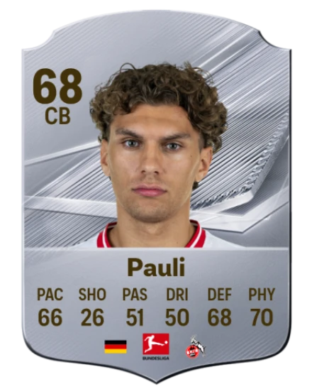 Pauli 68 Silver CB FC 27 card