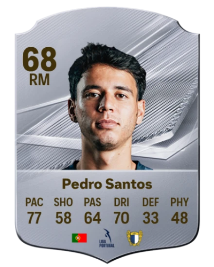 Pedro Santos 68 Silver RM FC 27 card