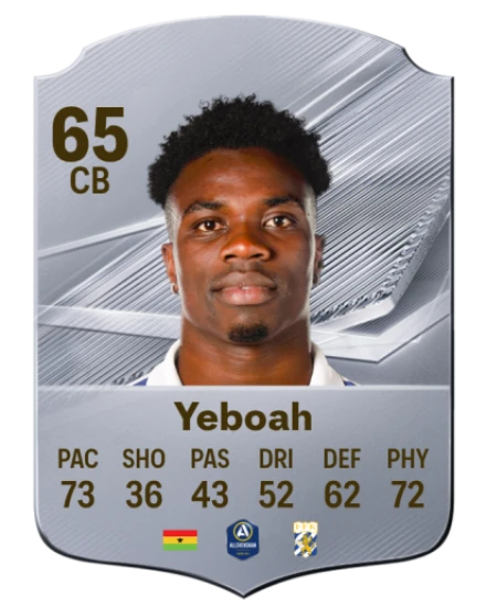 Yeboah 65 Silver CB FC 27 card