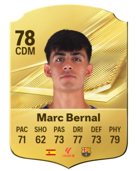 Marc Bernal 78 Gold CDM FC 27 card