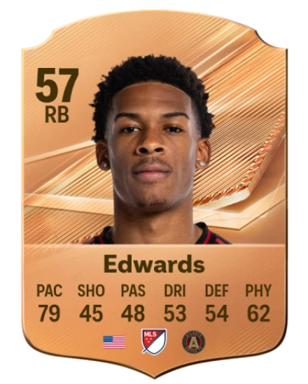 Edwards 57 Bronze RB FC 27 card