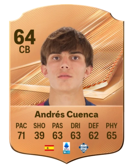 Andrés Cuenca 64 Bronze CB FC 27 card