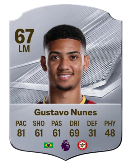 Gustavo Nunes 67 Silver LM FC 27 card