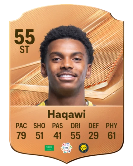 Haqawi 55 Bronze ST FC 27 card