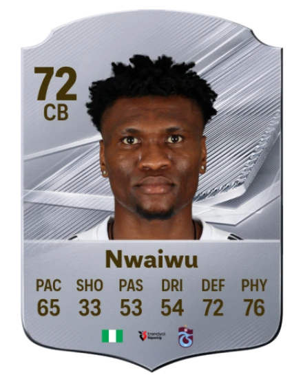 Nwaiwu 72 Common CB FC 26 card