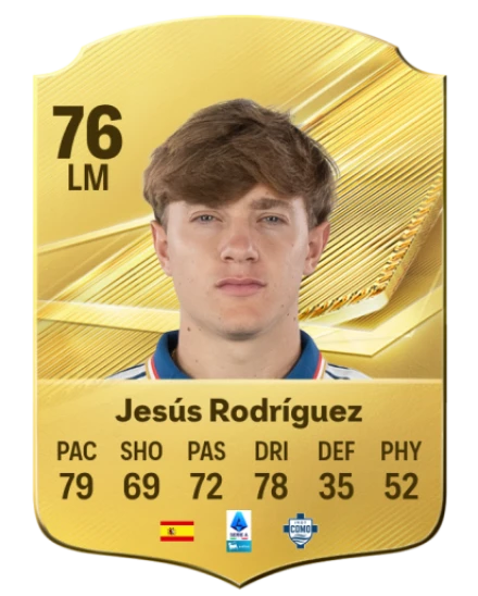 Jesús Rodríguez 76 Gold LM FC 27 card
