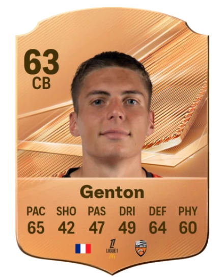 Genton 63 Bronze CB FC 27 card