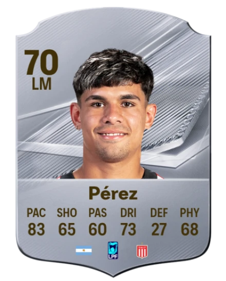 Pérez 70 Silver LM FC 27 card