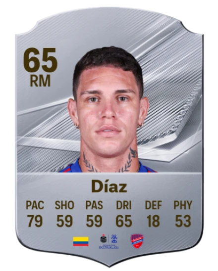 Díaz 65 Silver RM FC 27 card