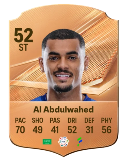 Al Abdulwahed 52 Bronze ST FC 27 card