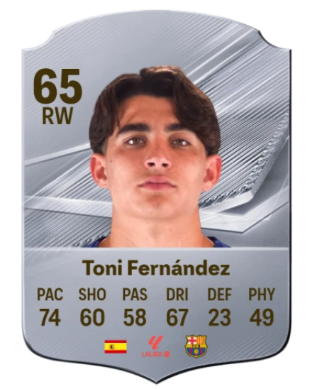 Toni Fernández 65 Silver RW FC 27 card