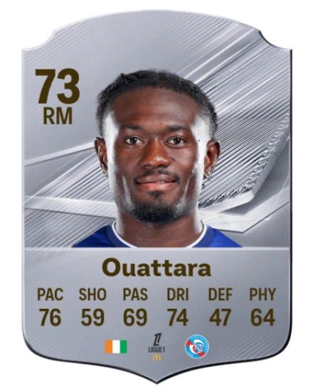 Ouattara 73 Silver RM FC 27 card