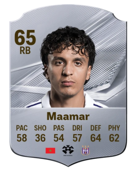 Maamar 65 Silver RB FC 27 card