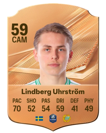Lindberg Uhrström 59 Bronze CAM FC 27 card