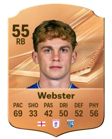 Webster 55 Common RB FC 26 card