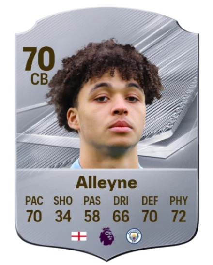 Alleyne 70 Silver CB FC 27 card