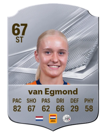 van Egmond 67 Silver ST FC 27 card