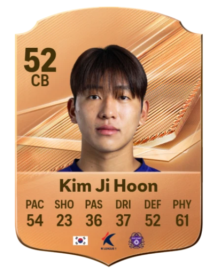 Kim Ji Hoon 52 Bronze CB FC 27 card