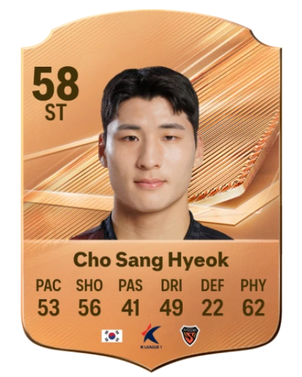 Cho Sang Hyeok 58 Bronze ST FC 27 card