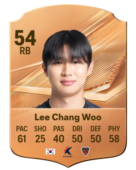 Lee Chang Woo 54 Bronze RB FC 27 card