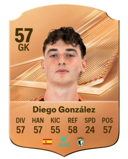 Diego González 57 Bronze GK FC 27 card