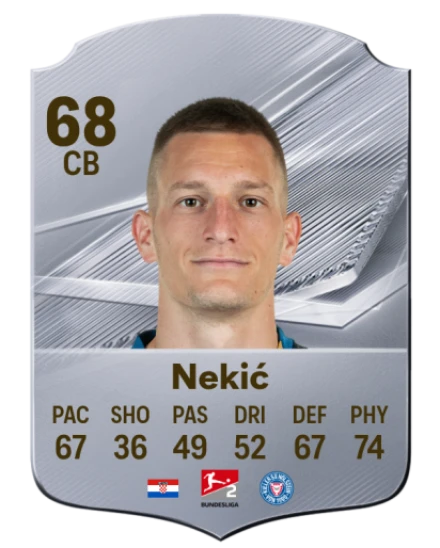 Nekić 68 Silver CB FC 27 card