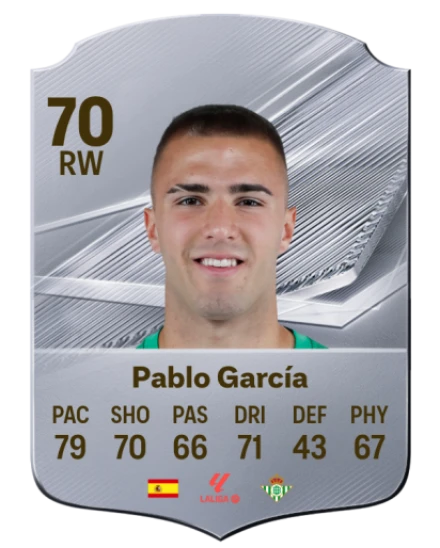Pablo García 70 Silver RW FC 27 card