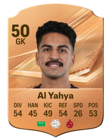 Al Yahya 50 Bronze GK FC 27 card