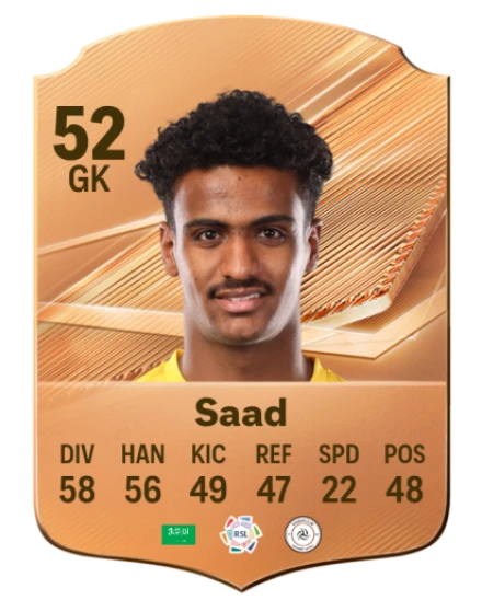 Saad 52 Bronze GK FC 27 card