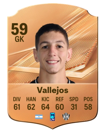 Vallejos 59 Bronze GK FC 27 card